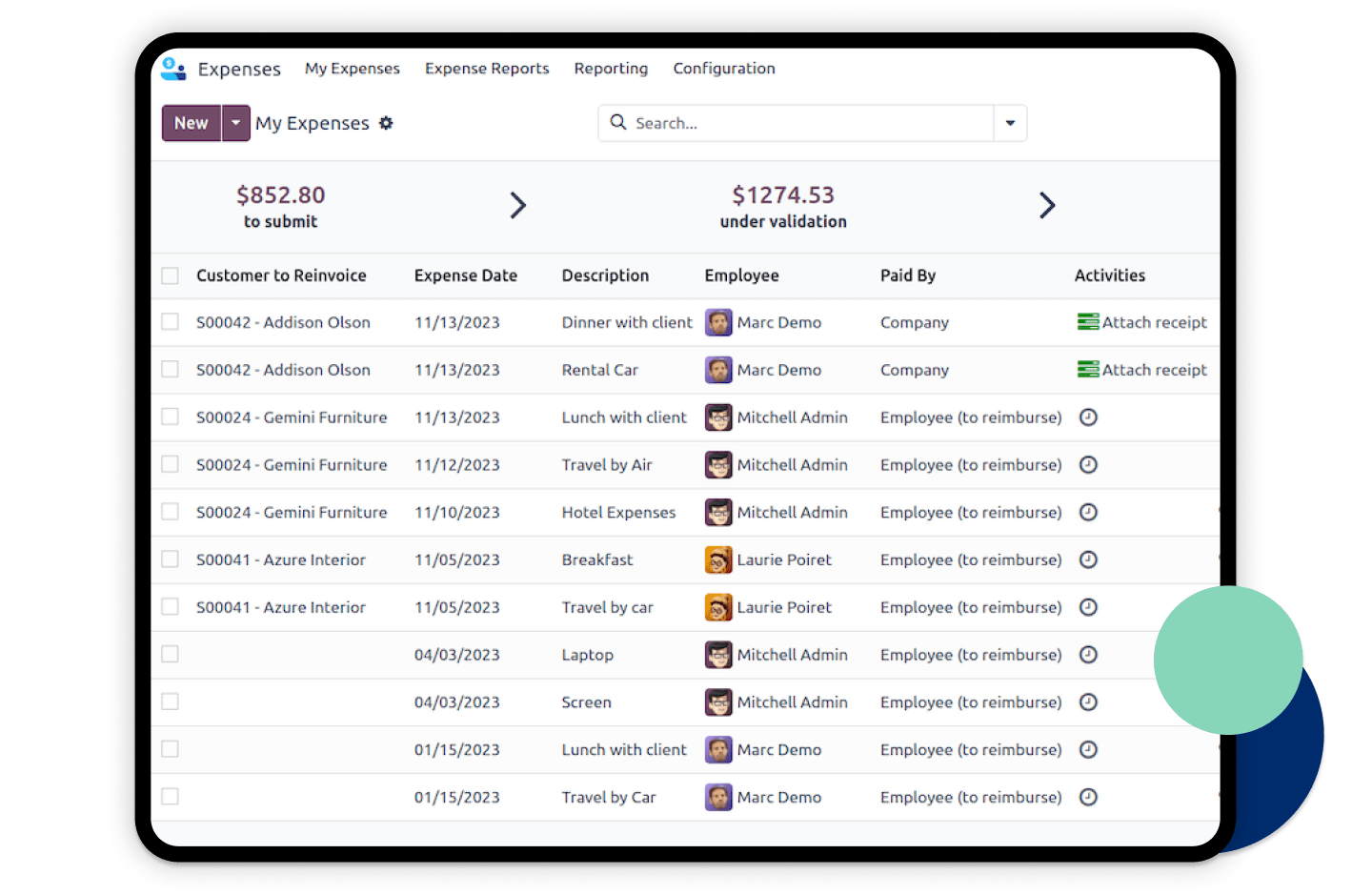 odoo Expenses hero