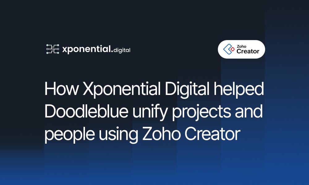 Doodleblue's Digital Project Hub with Zoho Creator