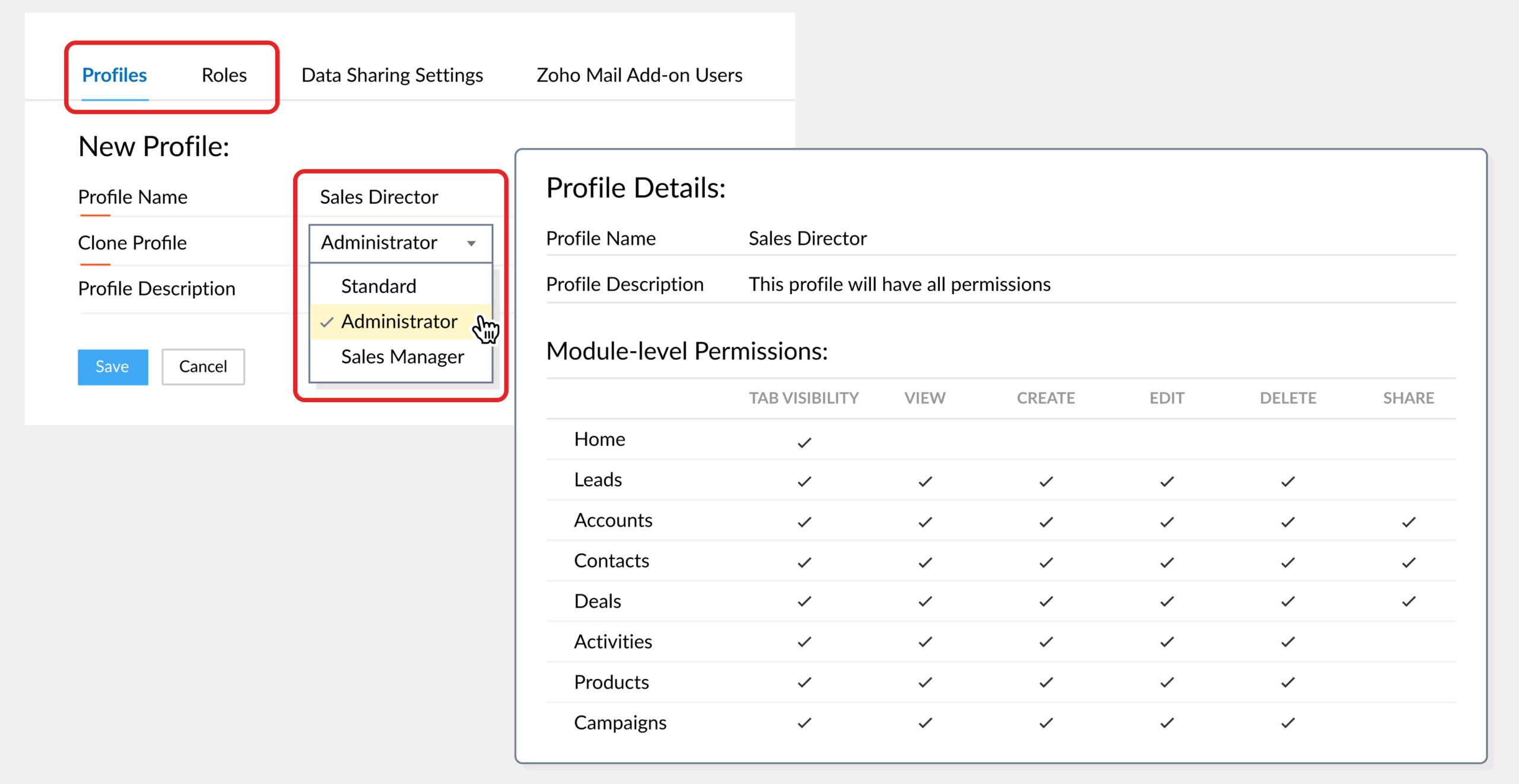 Zoho CRM Security Using Roles and Profiles Explained