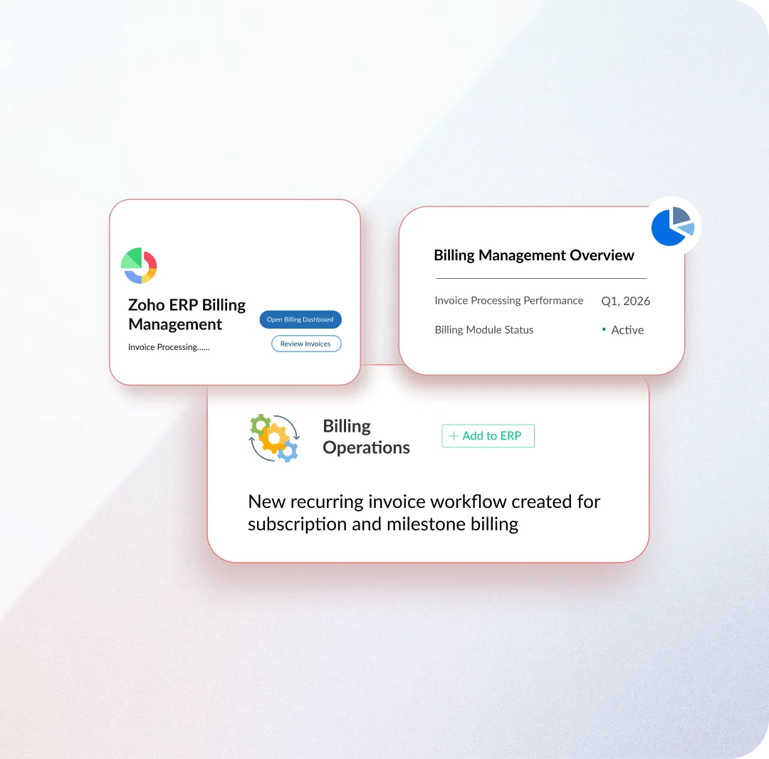 Zoho ERP Billing & Invoicing